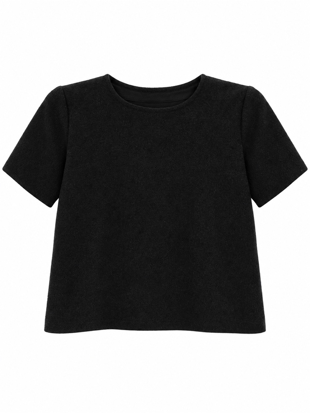 Forever 21 Black Short-Sleeve Boxy Tee